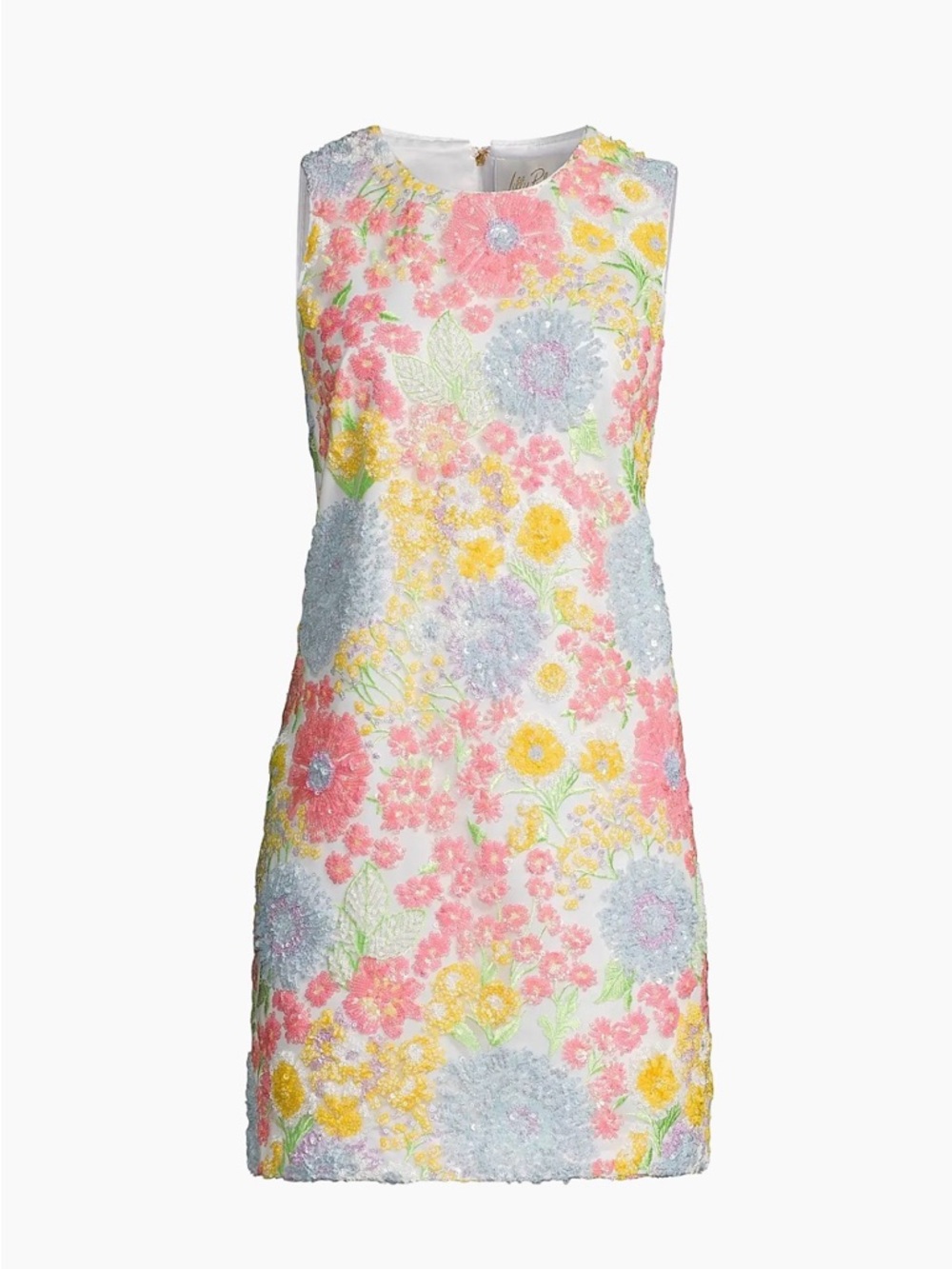 Lilly Pulitzer- Airbella Sequin Floral Shift Dress - Size 8